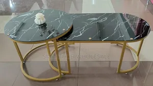 Black Marble Coffee Table* Black