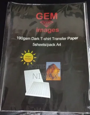 Dark and Light Heat Transfer Paper A4 Size