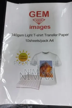 Dark and Light Heat Transfer Paper A4 Size