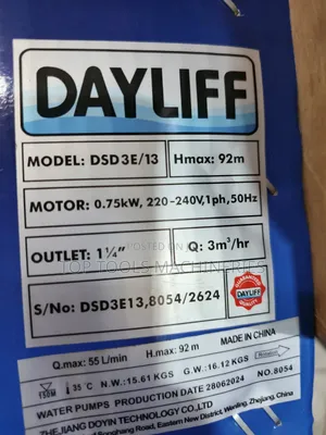 Dayliff 1hp Submersible Pump