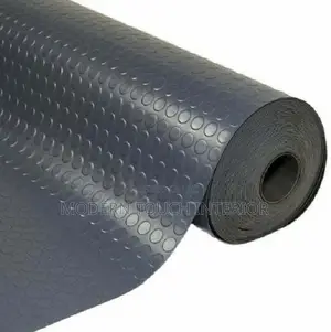 Dark Grey Rubber Coin Carpet