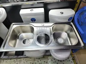 Double Bowl Sink With Bin