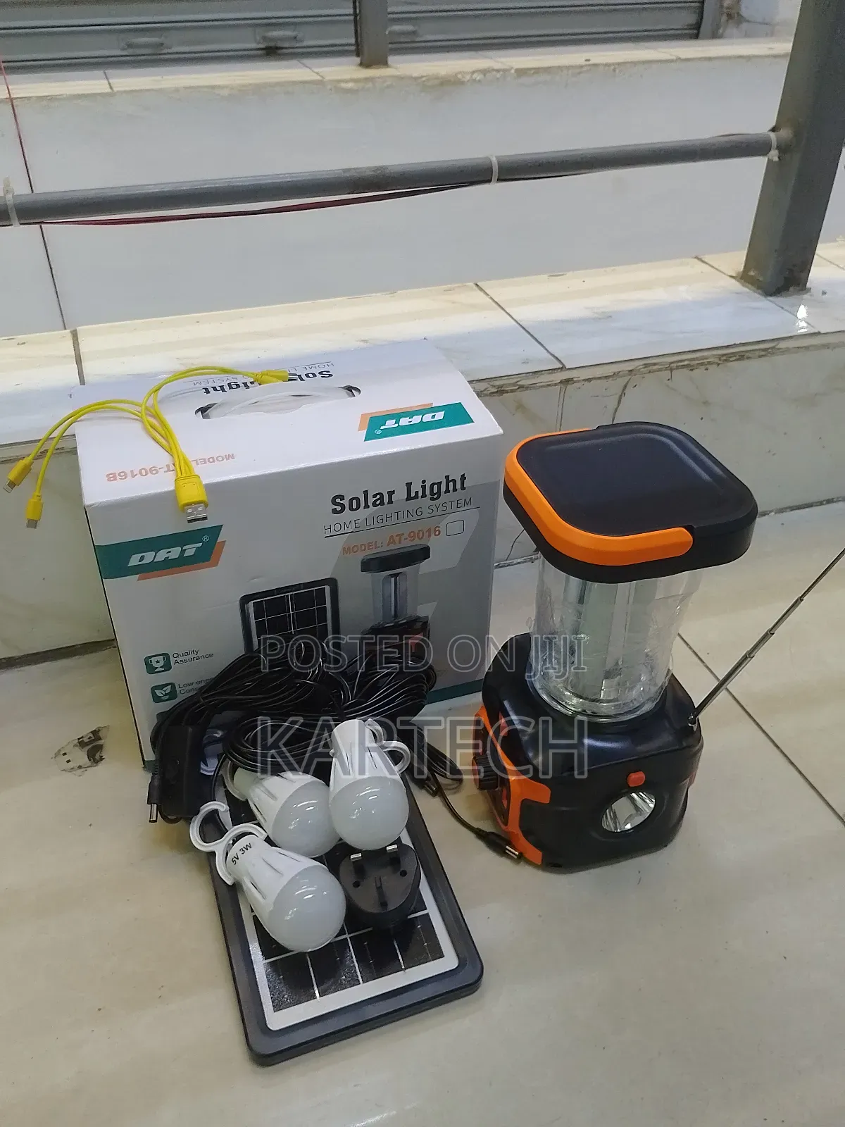 DAT Solar Light Home Lighting System AT-9016B With Radio