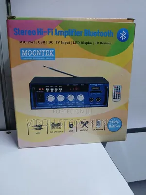 Moontek Car Amplifier With BT/FM/Usb/Mic/Remote Amplifier