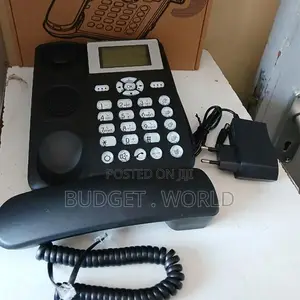 -GSM Single Sim Corded Landline Phone With Speaker