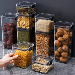 8pcs Airtight Transparent Acrylic Cereal Storage Container
