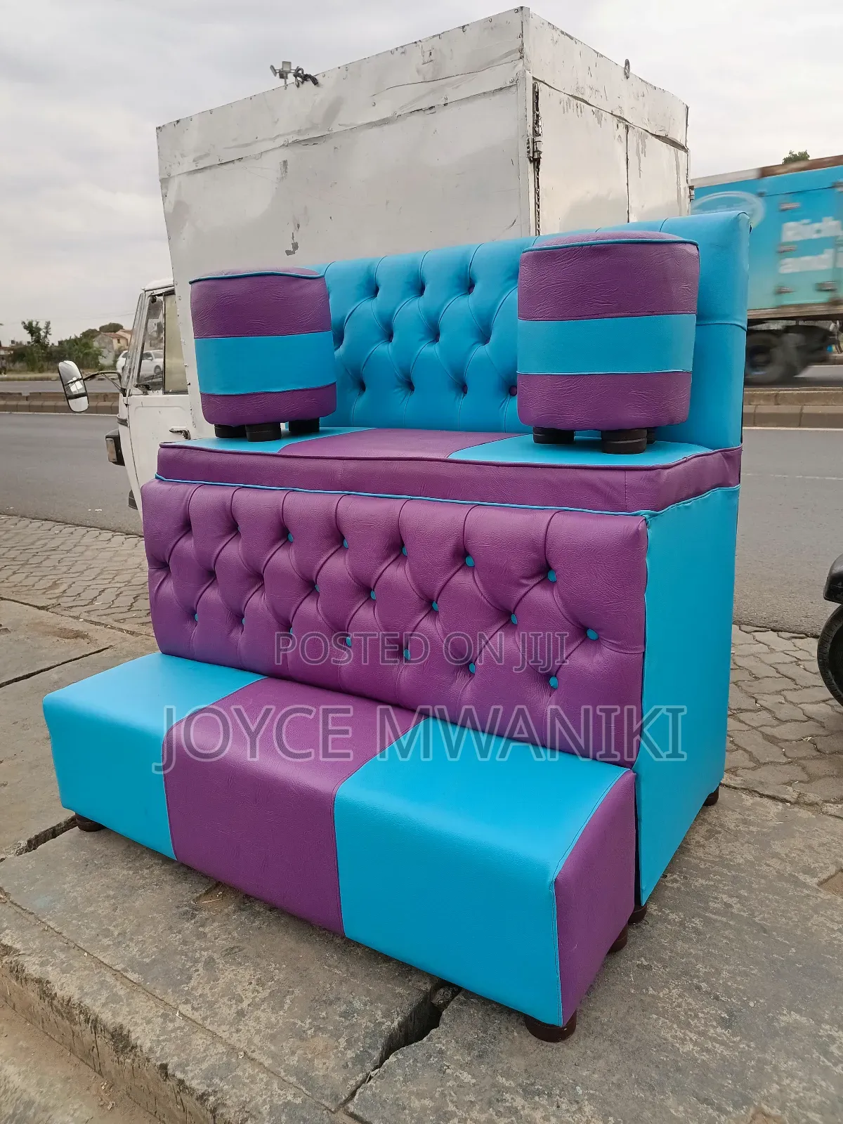 Pedicure 2 Seater, Purple and Blue 