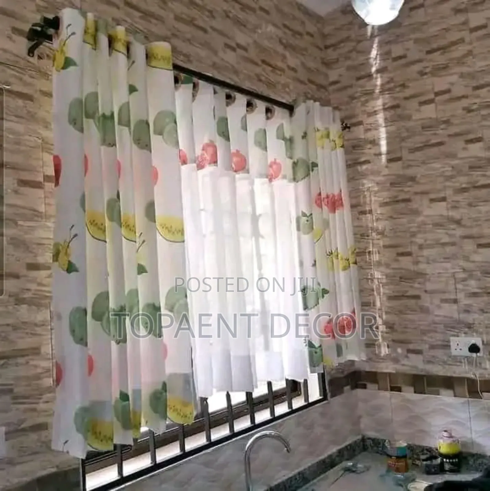 Fruit Themed Kitchen Curtain and Sheer