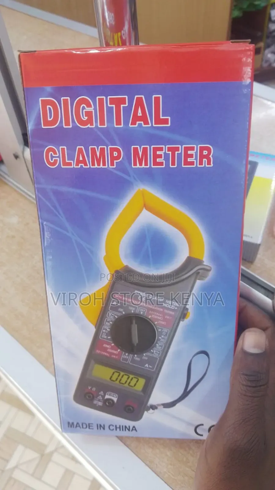 Digital Clamp Meter + Wires + Battery 9v Clamp Meter
