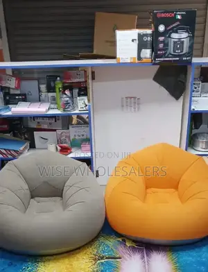 Large Inflatable Sofa Chair Bean Bag Flocking PVC Garden