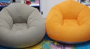 Large Inflatable Sofa Chair Bean Bag Flocking PVC Garden^