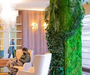 Artificial Wall Panels/Hedges Green Flowers