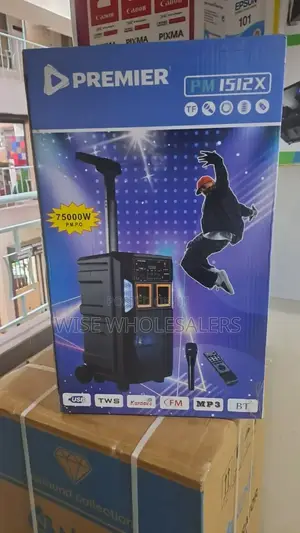Premier Rechargeable Trolley Speaker With Led Lights..