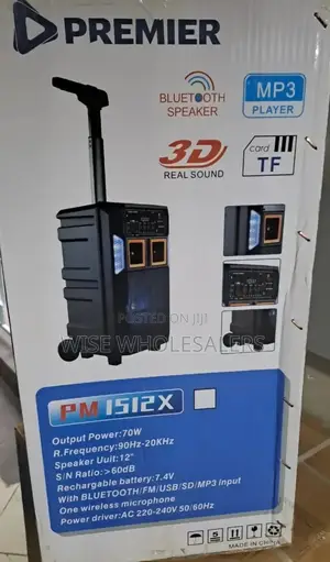 Premier Rechargeable Trolley Speaker With Led Lights °•°°