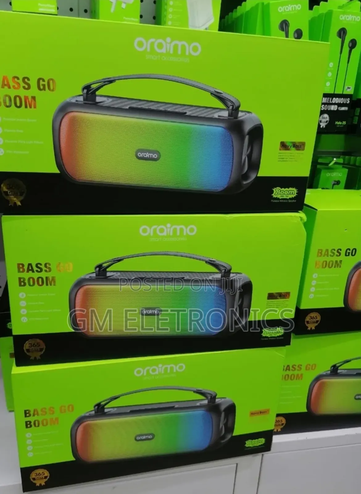 High Quality Oraimo Stereo Bluetooth Speaker (Black)