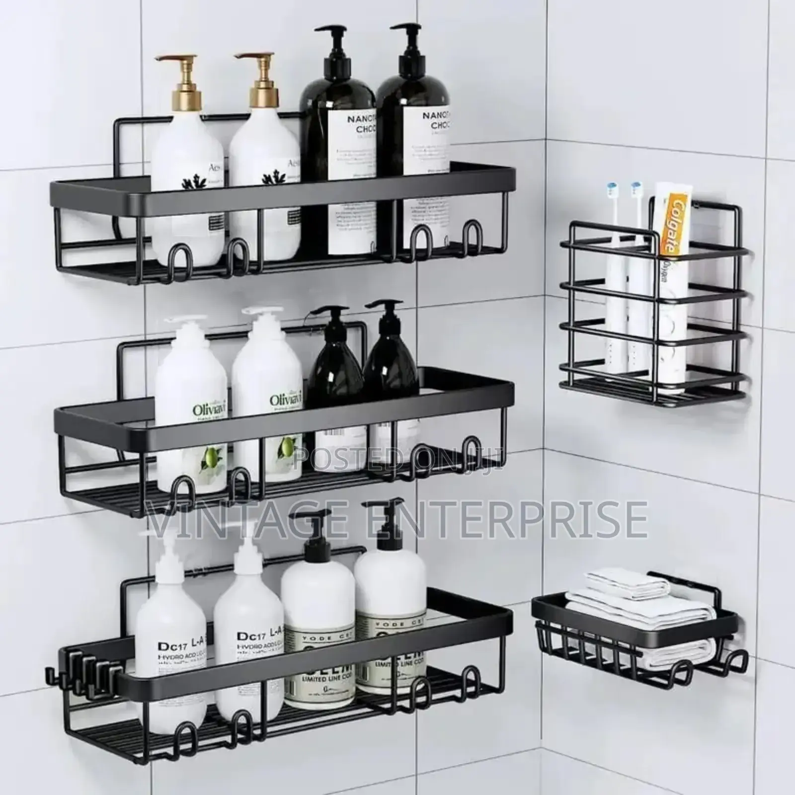 5lcs Set Shower Candy Shelf