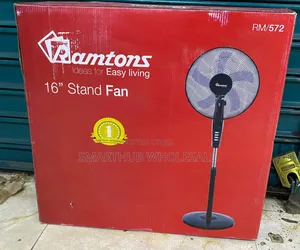 Ramtons Fan Rm/572 - Black Econo Standing Fan - 3 Speed -
