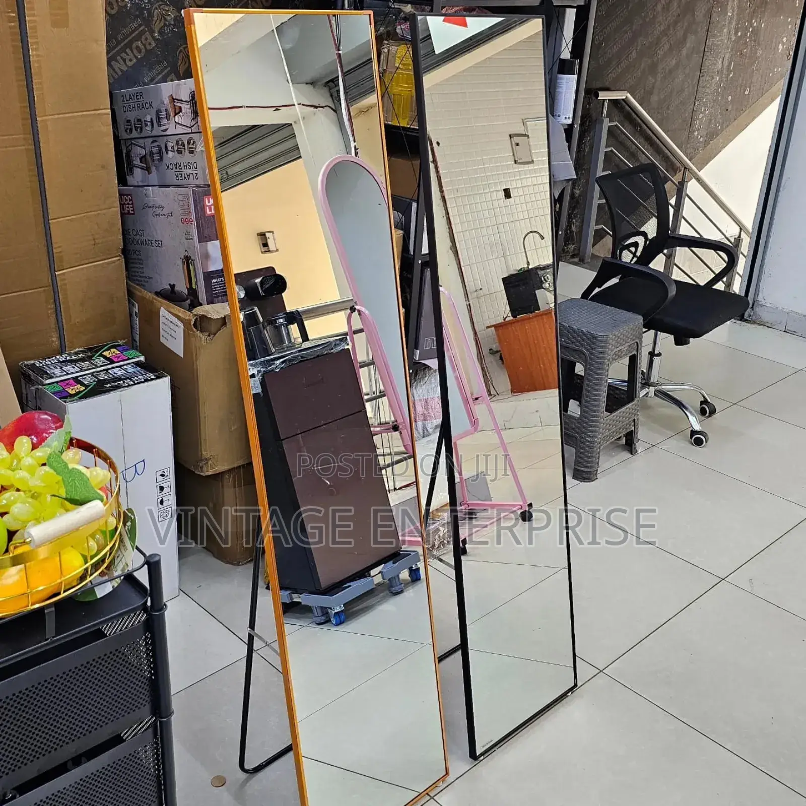Standing/Dressing Mirrors With Metallic Frame