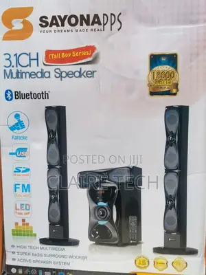 SHT-1204BT Sayona 3.1CH Subwoofer System Tallboy Speaker