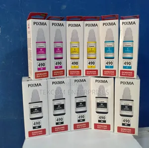 490 Canon Ink Bottles-490 Inks(Black,Cyan, Magenta, Yellow)