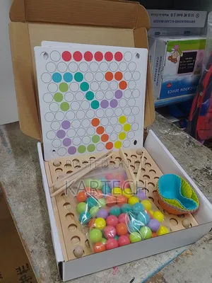 Wooden Clip Beads Montessori Board Game