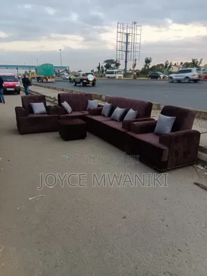Sofa Set, 7 Seater Latest Design Dark Brown 