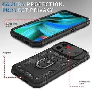 iPhone 13 Pro Max Case, Slide Lens Protection Rugged Armor I