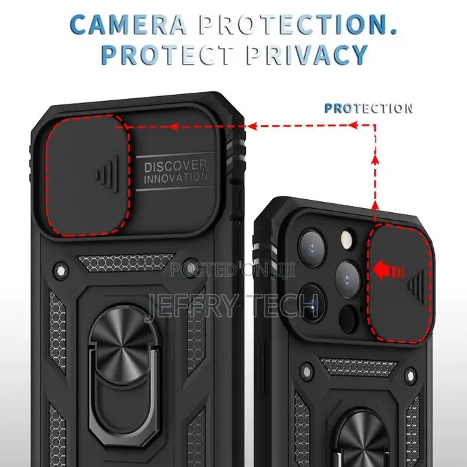 iPhone 13 Pro Max Case, Slide Lens Protection Rugged Armor I