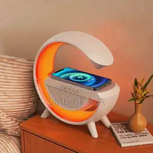 Big G LED Lamp Wireless Charger With Bluetooth Speaker