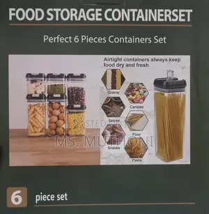 Acrylic 6pc Air Tight Food Storage Container Se