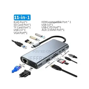 11-in-1 Type-C Docking Station USB 3.0 HUB USB C Splitter Ty