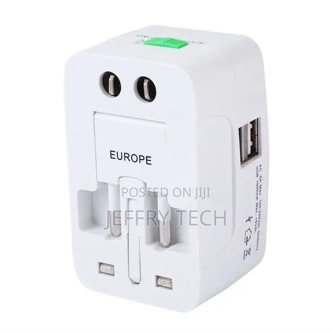 Travel Universal Converter With Dual USB Interfaces, EU / UK