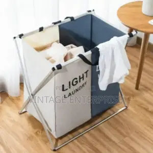 2 Compartment Foldable Laundry Basket