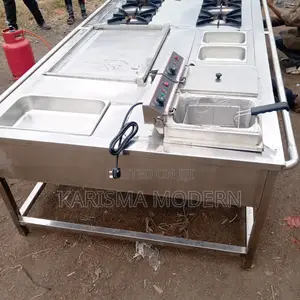 Silvery Stainless Steel Combined Cooker