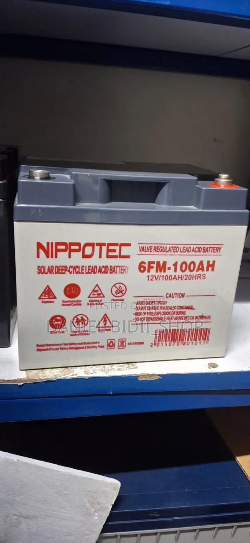 Nippotec 12v 100ah 20hr Solar Deep Cycle Battery