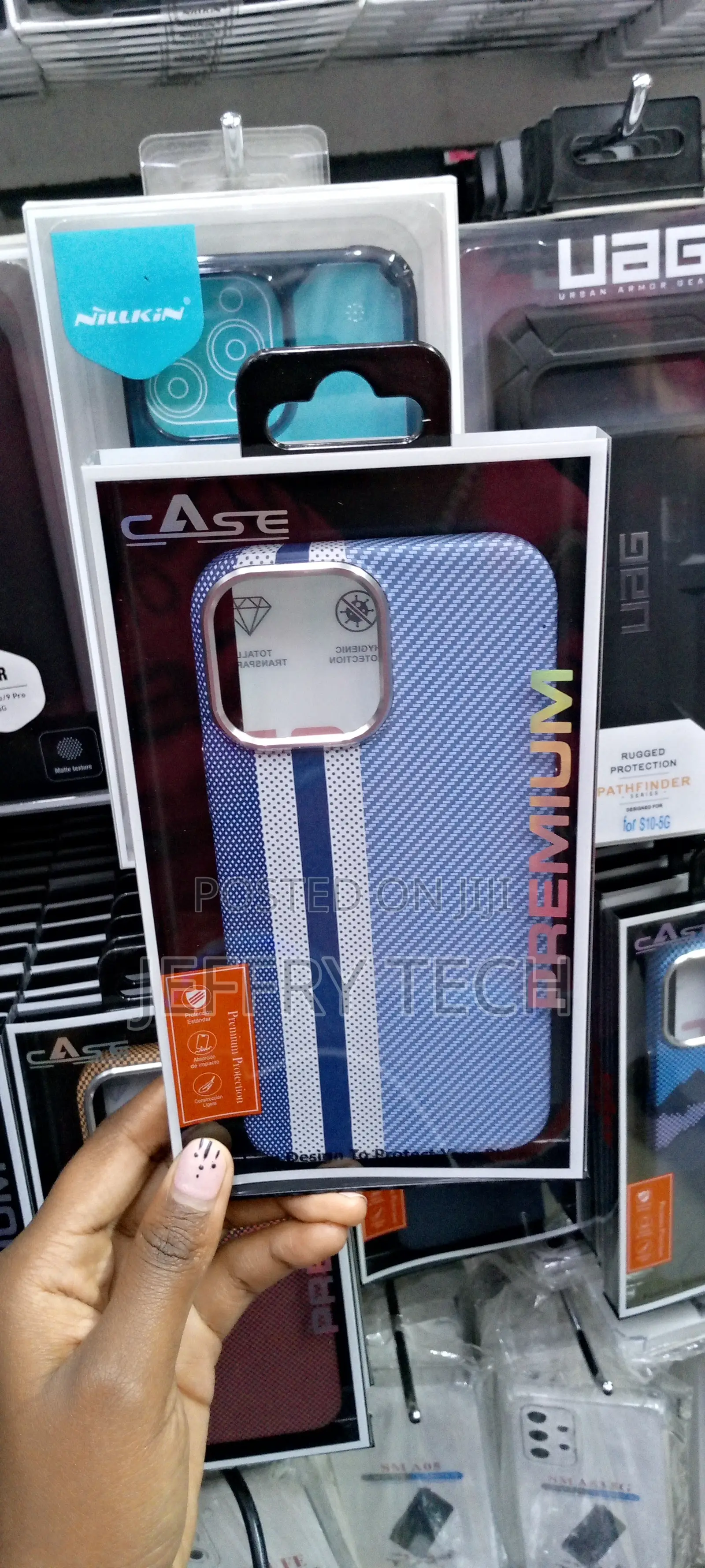 Compatible With iPhone Carbon Fiber Pattern Premiu