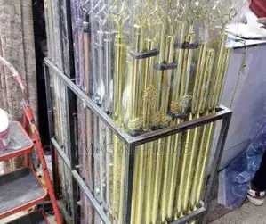 Gold Curtain Rods/Curtains
