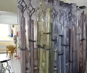 Silver Curtain Rods/Curtains
