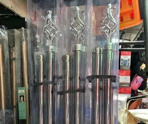 Black/Silver Imported Curtain Rods
