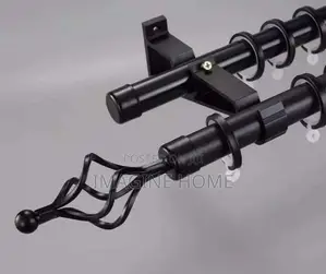 Black Imported Curtain Rods