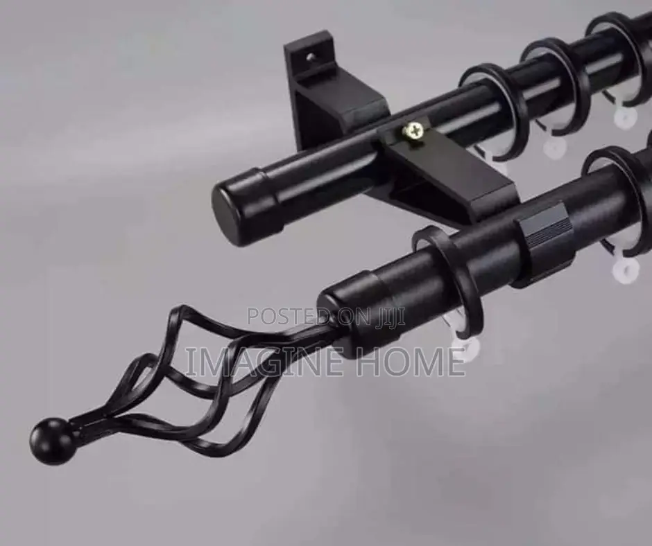 Black Imported Curtain Rods