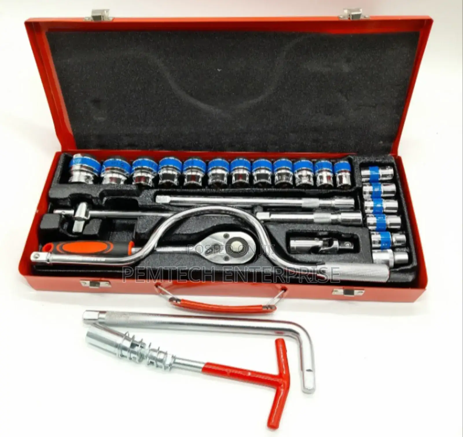 24pcs 1⁄2" Wrench and Box Socket Set