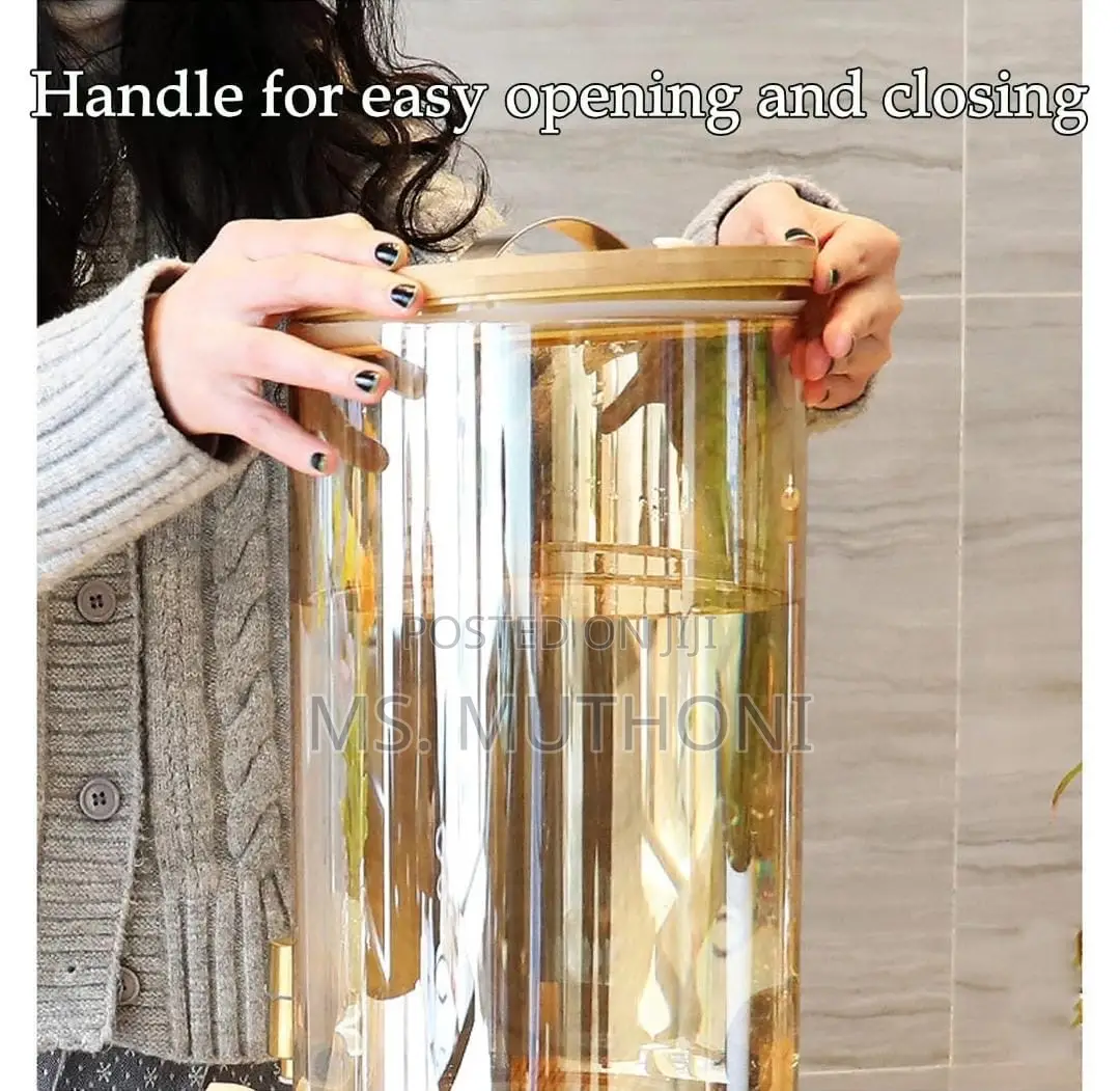 *Bamboo Base and Lid 3.6L Golden Glass Beverage Dispenser