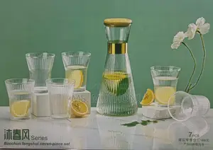 Clear Glass 7pc Water Set