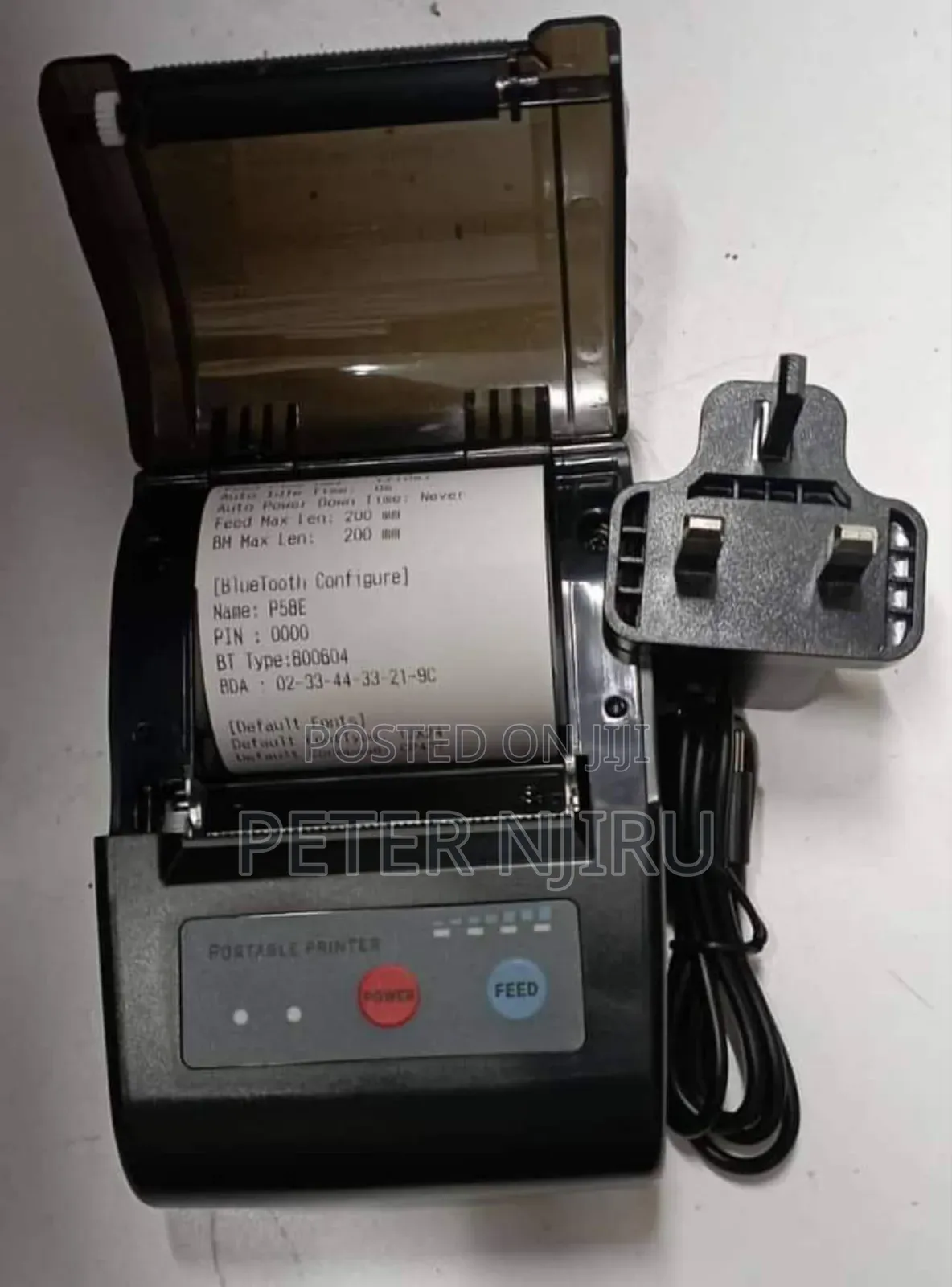 Bluetooth Printer 58mm Tharmal Roll Included 1pc