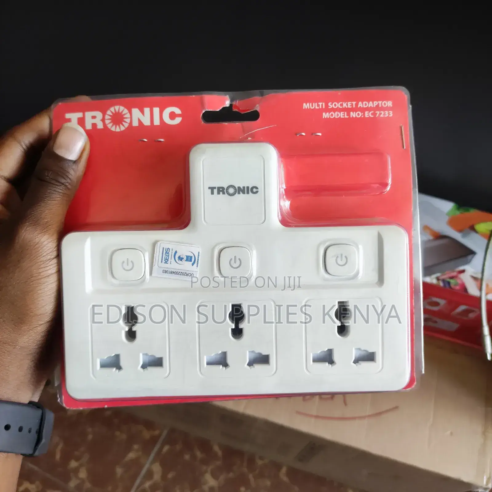 Tronic 3 Way Multi Socket Adaptor, Multiplug Socket