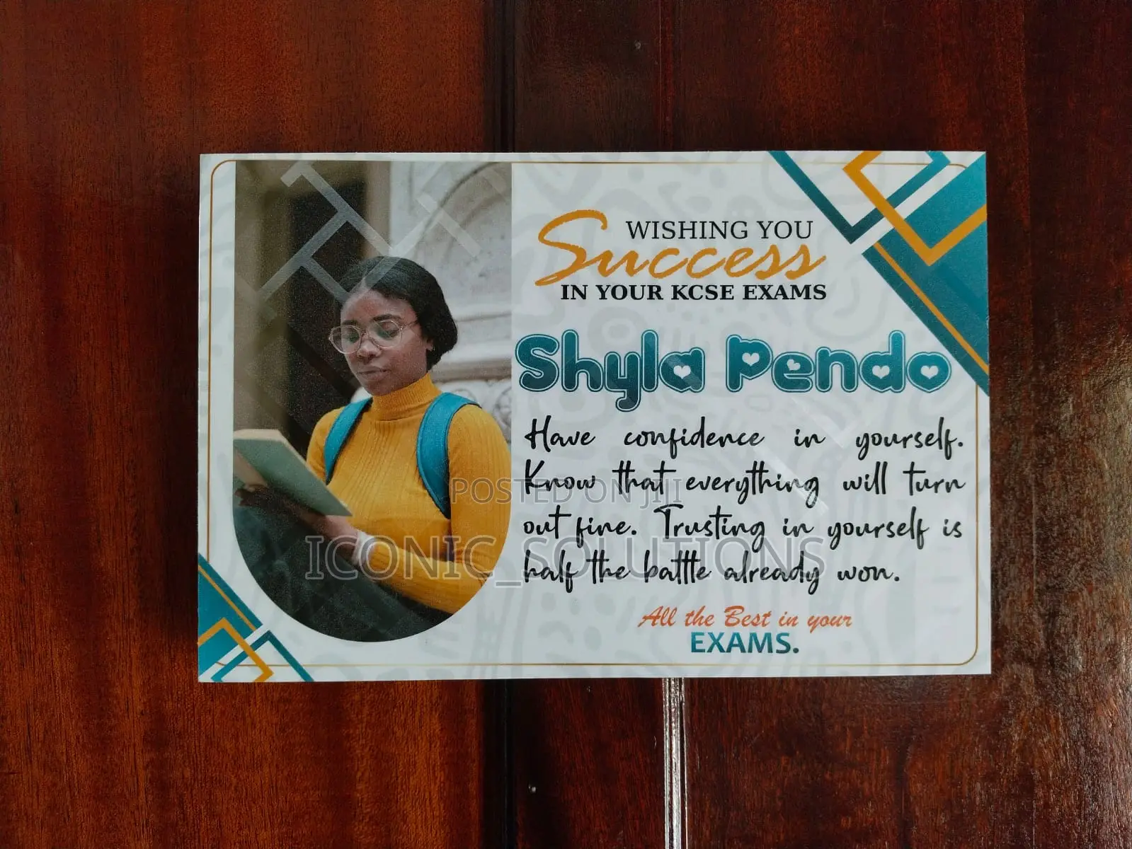 Mounted Success Card
