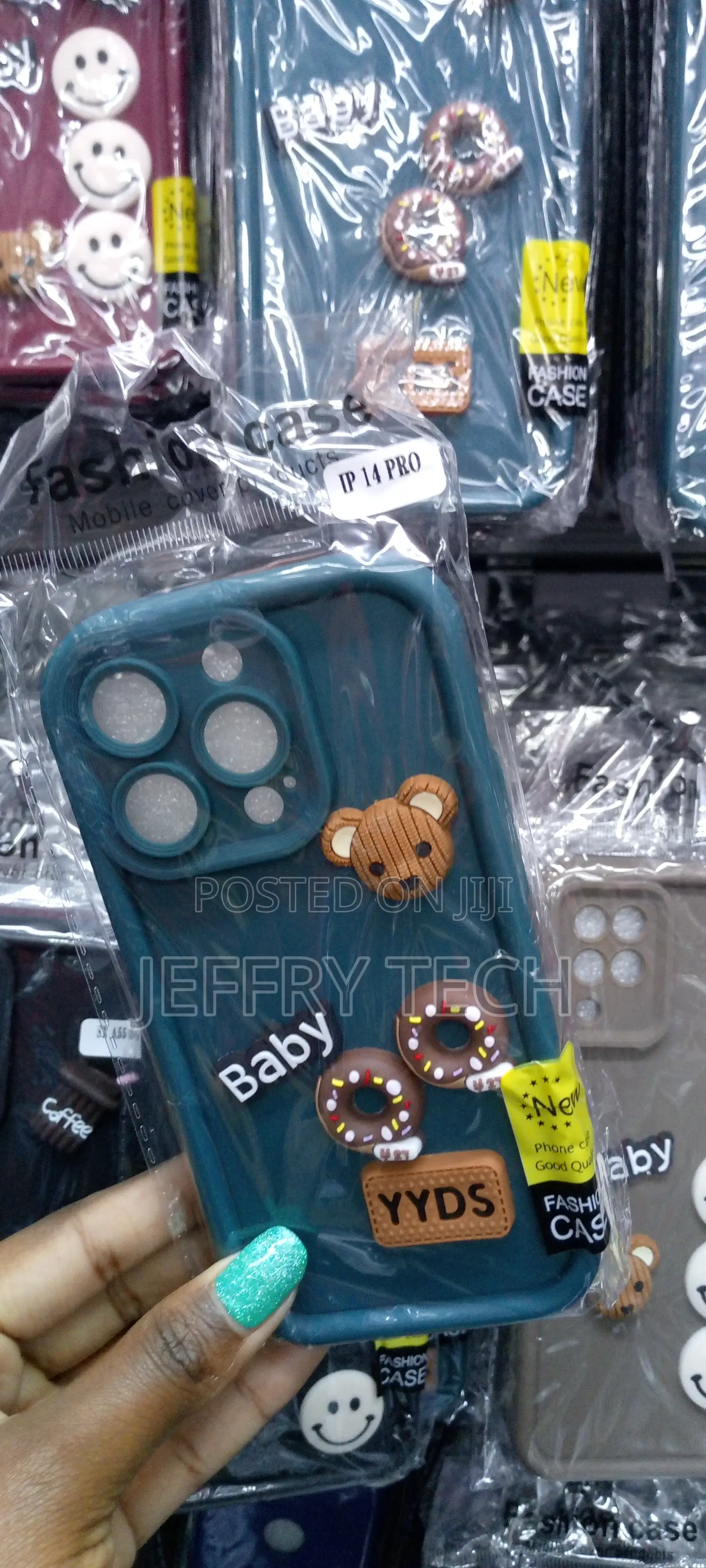 Excellent Greencoffee Bear Cartoon Case for iPhone14 Pro