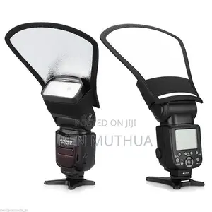 Flash Diffuser Reflector – 2-Sided White-Silver Bend Bounce