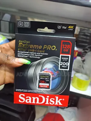 Sandisk 128gb Camera Sd Card 200mbs